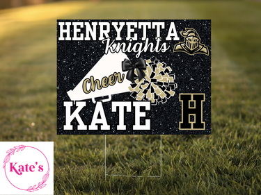 Henryetta Knights Cheer Yard Sign